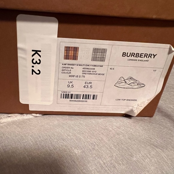 Men Burberry Ramsey Multi CHK Size 43.5 - Picture 8 of 9